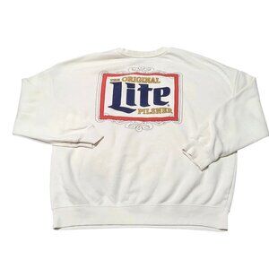 Miller Lite Women's XXL Cozy Sweater Shirt Licenced Graphic Pullover Sweatshirt